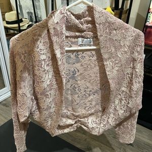 Lacy shawl with 1/2 sleeves